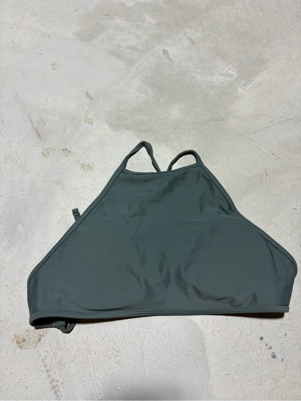 Aerie High-Neck Swim top green small